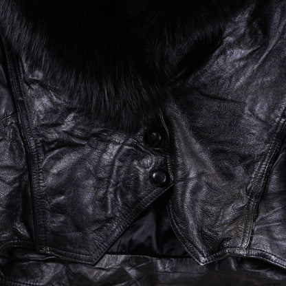 Leather Fox Fur Jacket