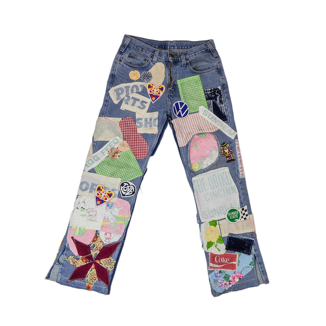 Patchwork Denim Pants - How Bazar - Last Call