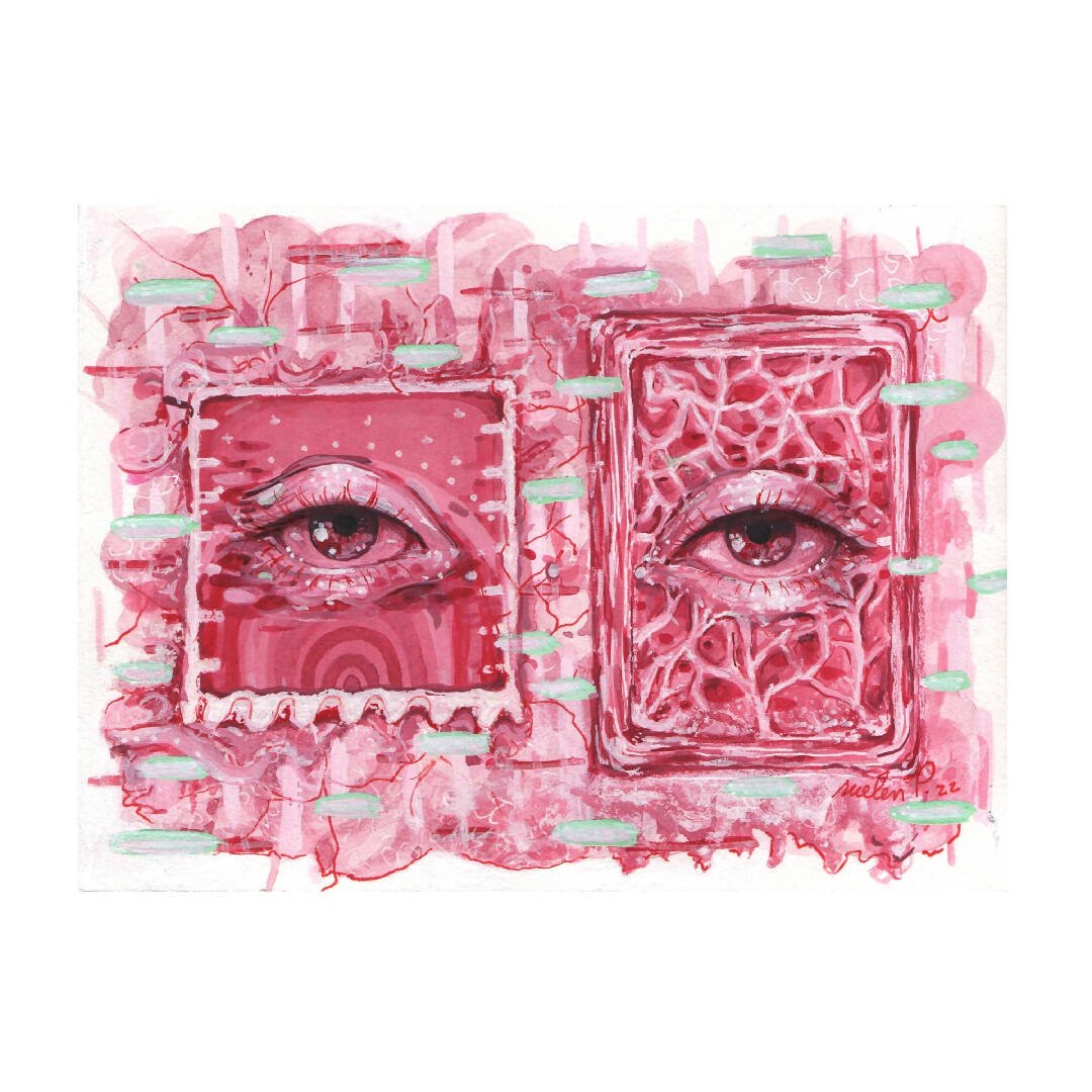 Pink&Green Eyes - How Bazar - suelen P. art